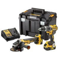 DeWalt DCK2080P2T 18V 2x 5.0Ah Li-ion XR Brushless DCD796 Combi & DCG405 Grinder Twin Kit £319.95